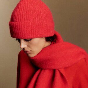 Sezane Paul Beanie Rouge - Size T-U